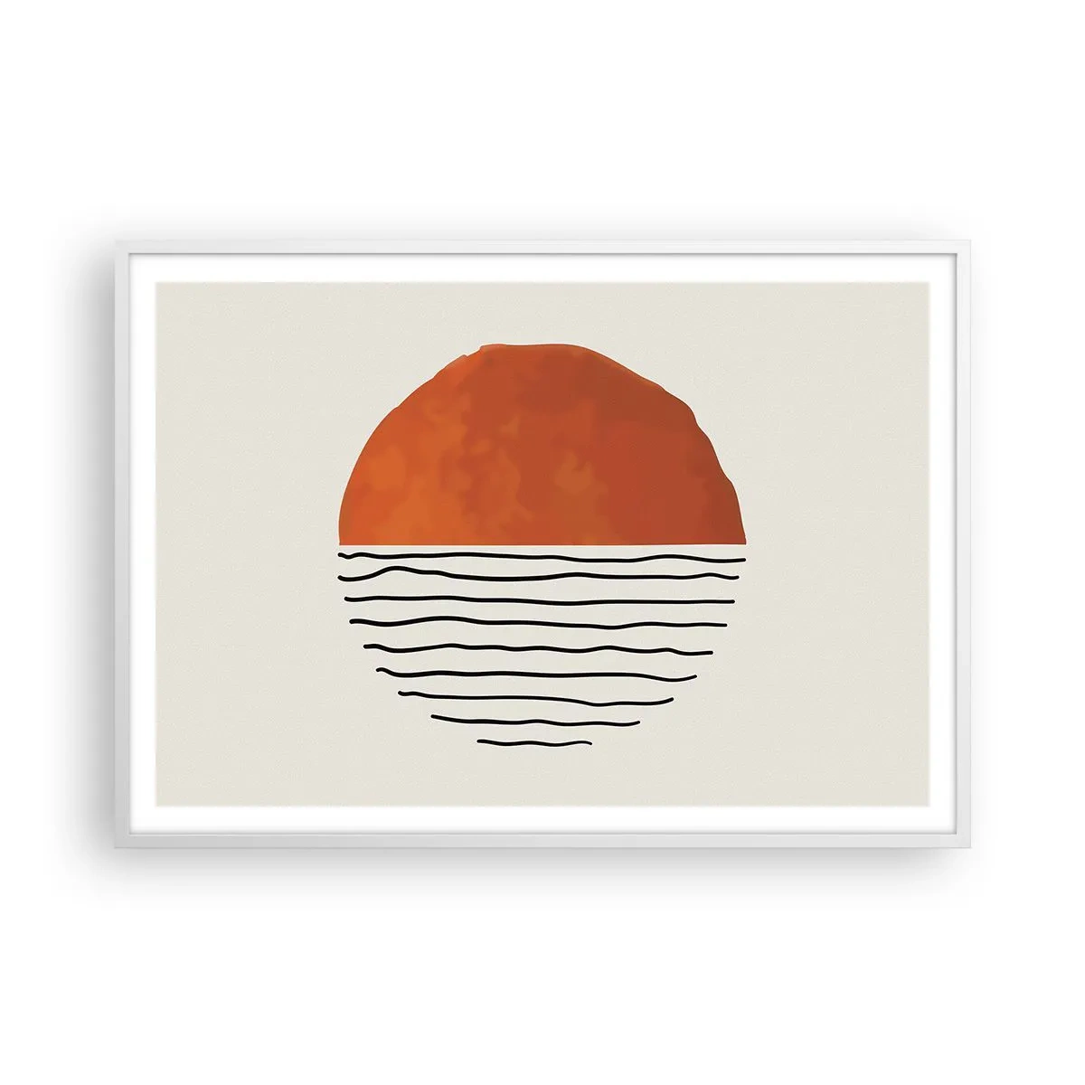 Affiche dans un cadre blanc - Poster - Dans un climat japonnais - 100x70 cm