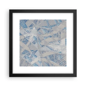 Affiche dans un cadre noir - Poster - Dans un labyrinthe bleu-gris - 30x30 cm