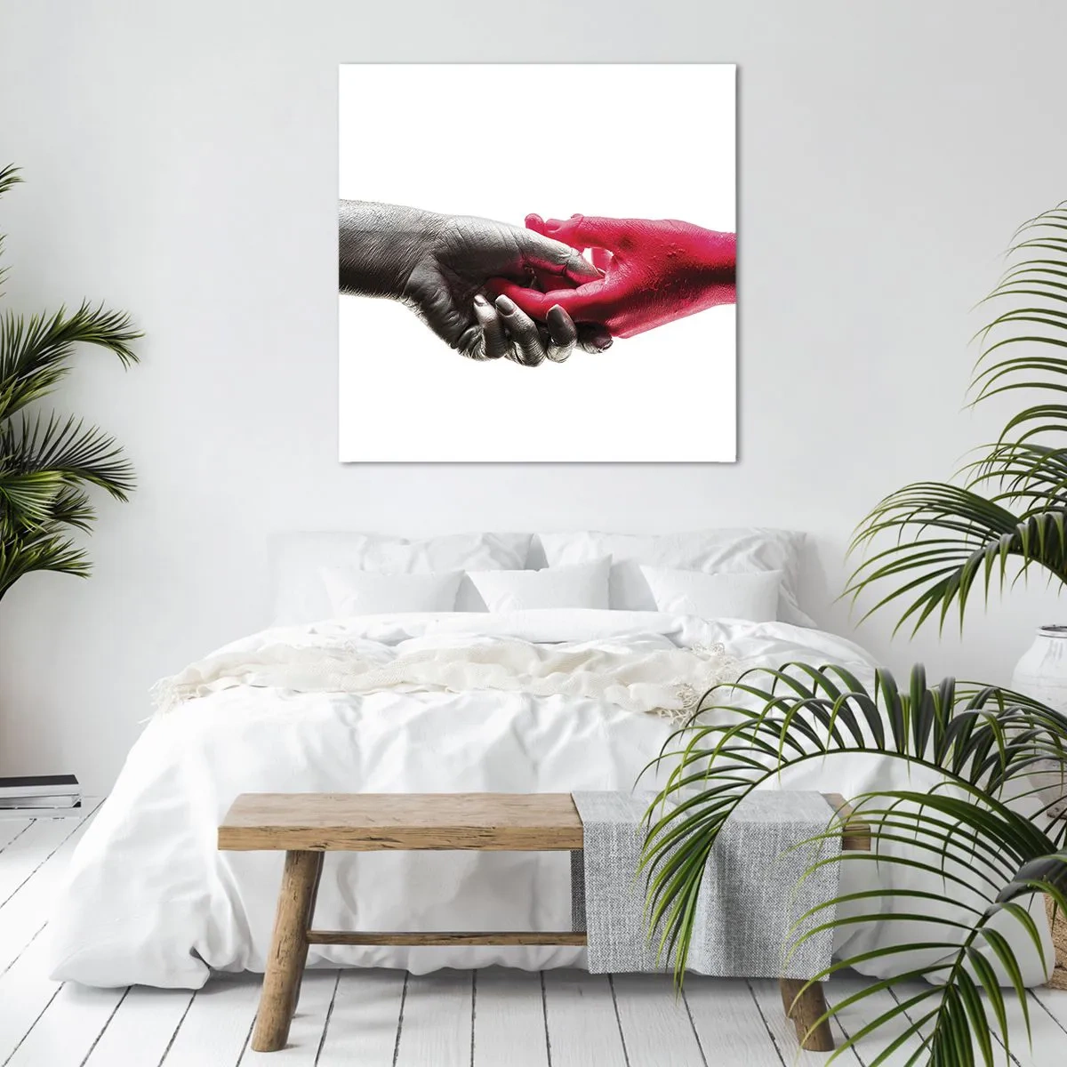 Impression sur toile - Image sur toile - Ensemble, bien que différents - 70x70 cm