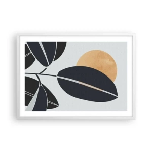 Affiche dans un cadre blanc - Poster - Une chaude journée d'été - 70x50 cm