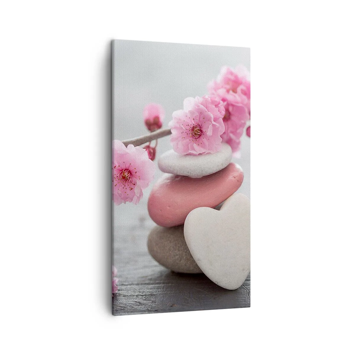 Impression sur toile - Image sur toile - Le bonheur avec une fleur de cerisier - 45x80 cm