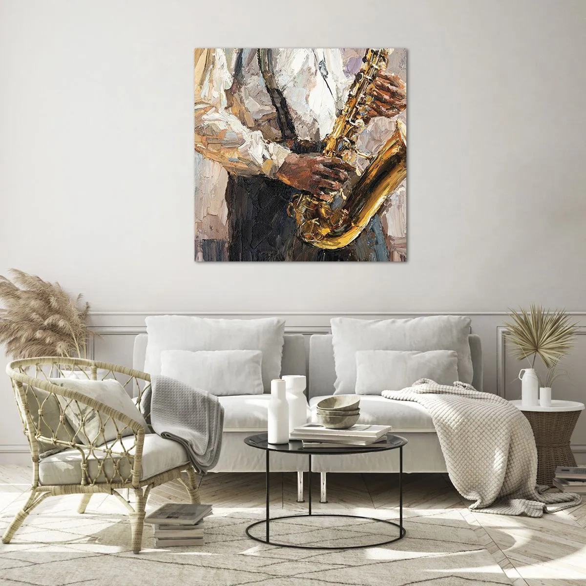 Impression sur verre - Image sur verre - C'est l'heure du solo - 30x30 cm