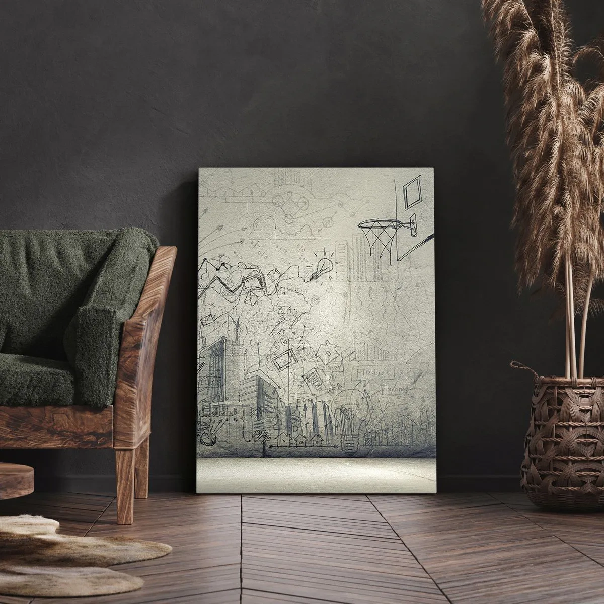 Impression sur toile - Image sur toile - Ma vie fantastique en ville - 65x120 cm