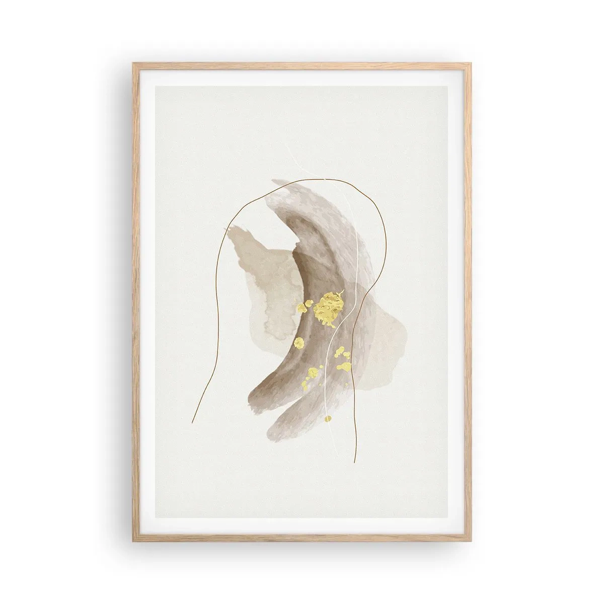 Affiche dans un chêne clair - Poster - rencontré dans l'espace - 70x100 cm