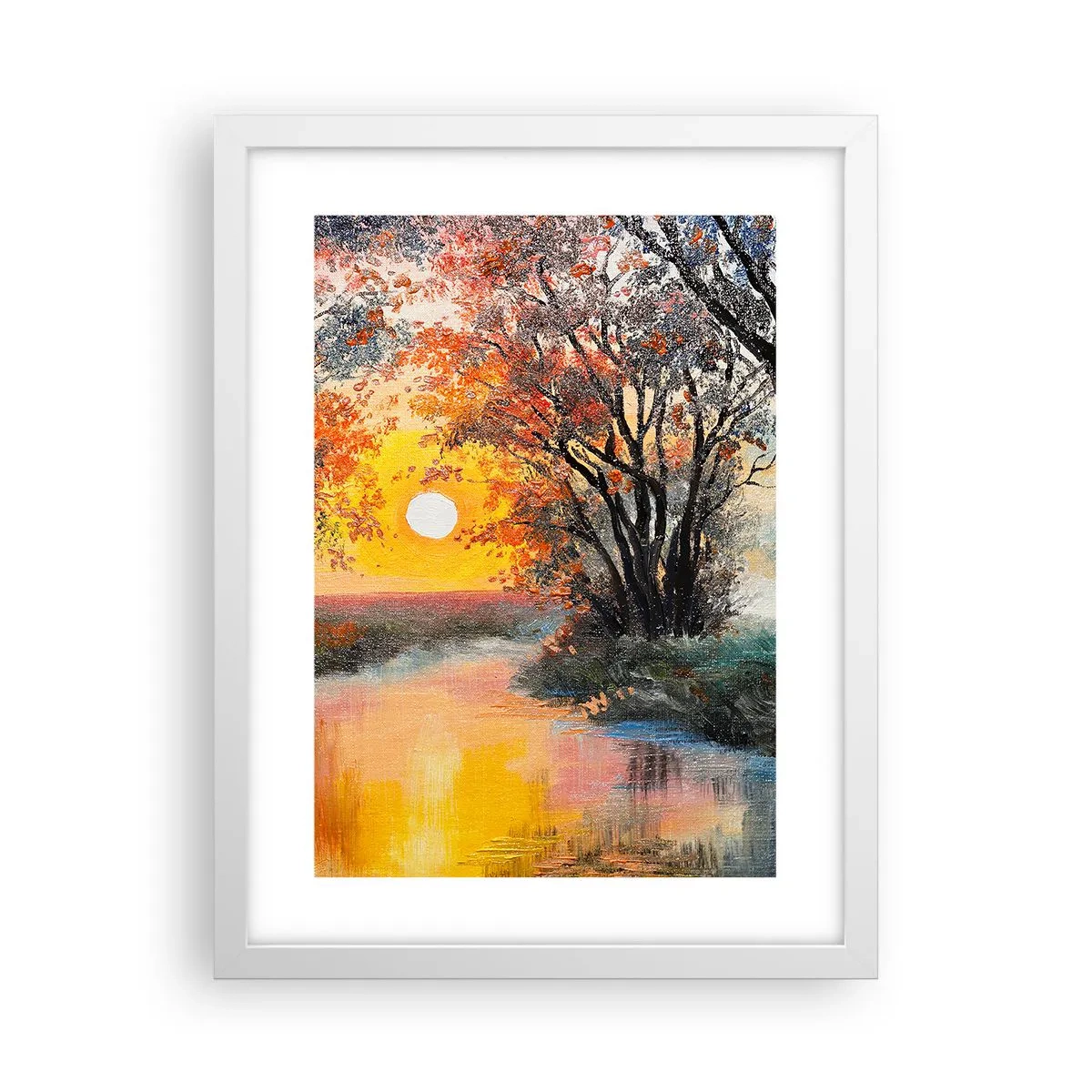 Affiche dans un cadre blanc - Poster - Climats de printemps - 30x40 cm