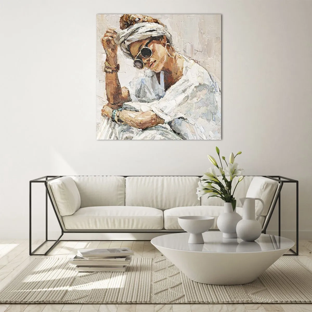 Impression sur verre - Image sur verre - Portrait en plein soleil - 50x50 cm