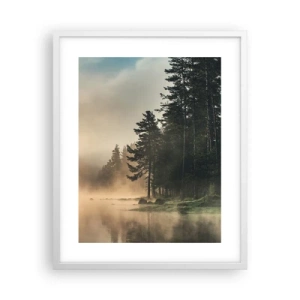 Affiche dans un cadre blanc - Poster - Naissance du jour - 40x50 cm