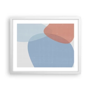 Affiche dans un cadre blanc - Poster - Relations pastel - 50x40 cm
