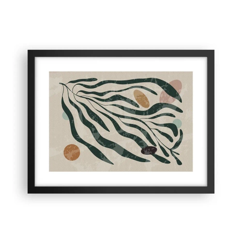 Affiche dans un cadre noir - Poster - Parmi la verdure - 40x30 cm