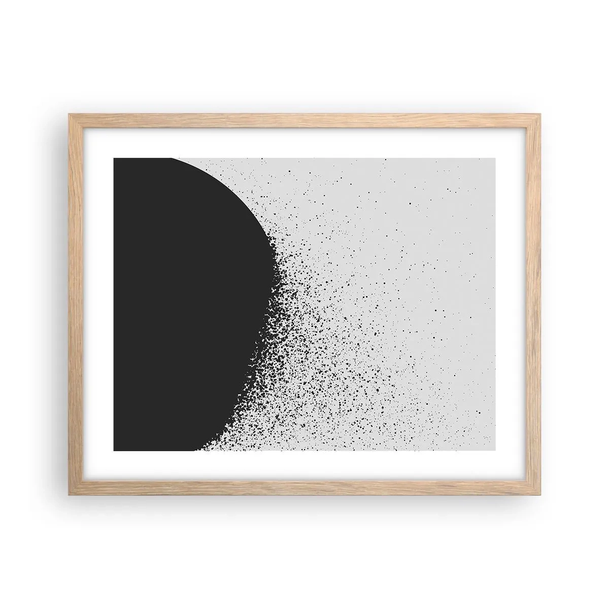 Affiche dans un chêne clair - Poster - Mouvement des molécules - 50x40 cm