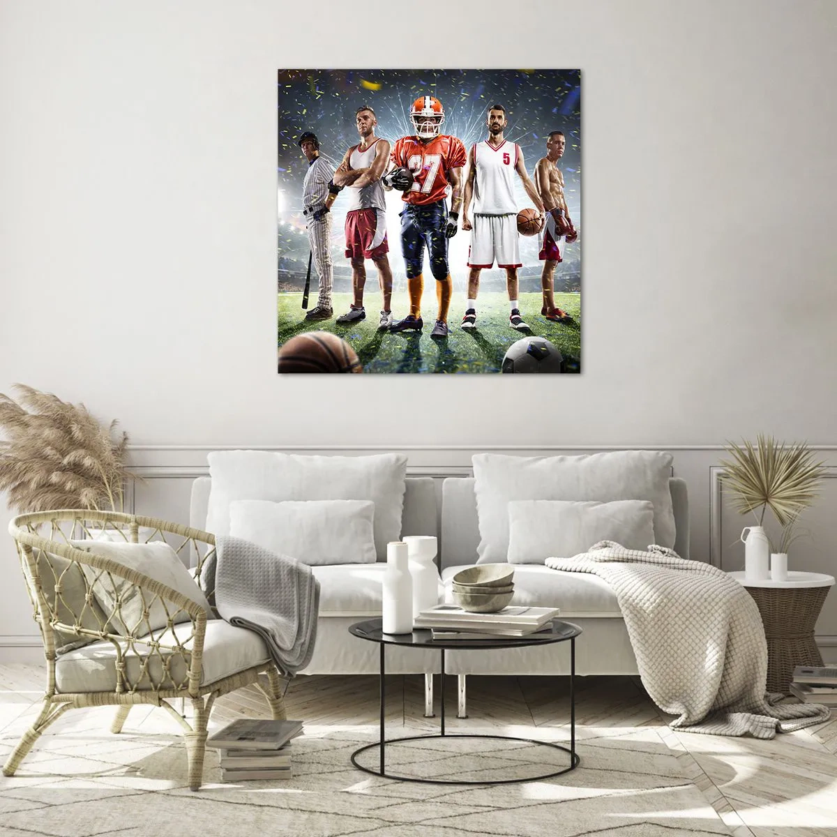 Impression sur verre - Image sur verre - Gladiateurs des champs - 50x50 cm