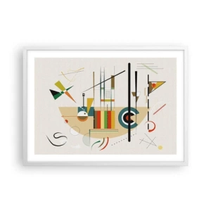 Affiche dans un cadre blanc - Poster - Et le monde s’amuse - 70x50 cm