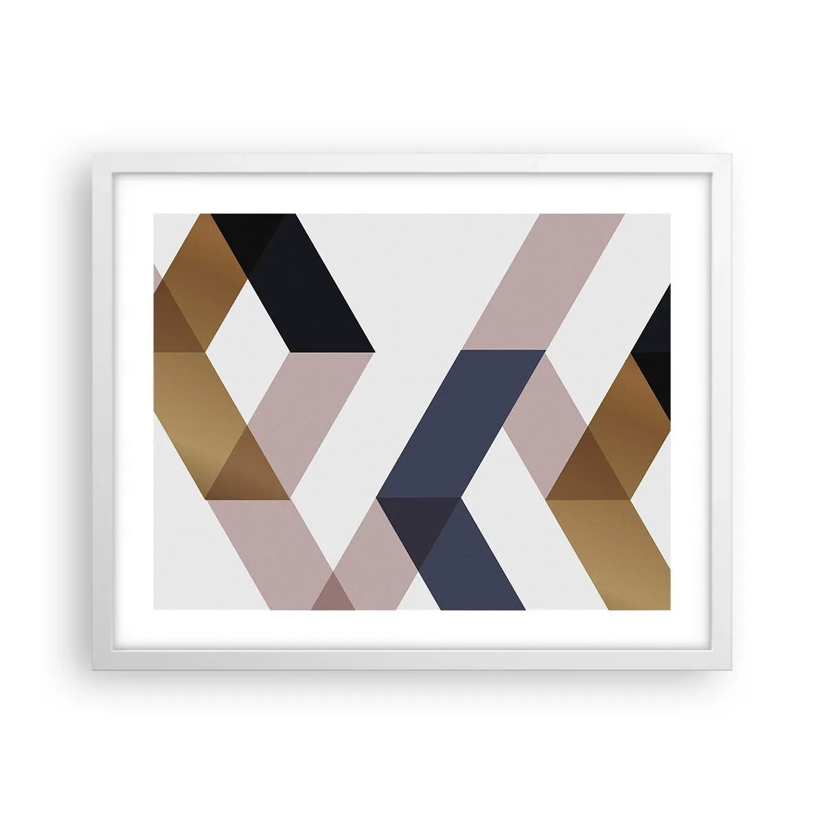 Affiche dans un cadre blanc - Poster - Plats et angles - 50x40 cm