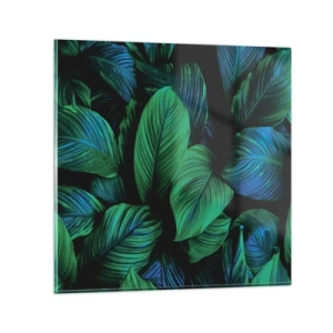 Impression sur verre - Image sur verre - Dans la foule verte - 40x40 cm