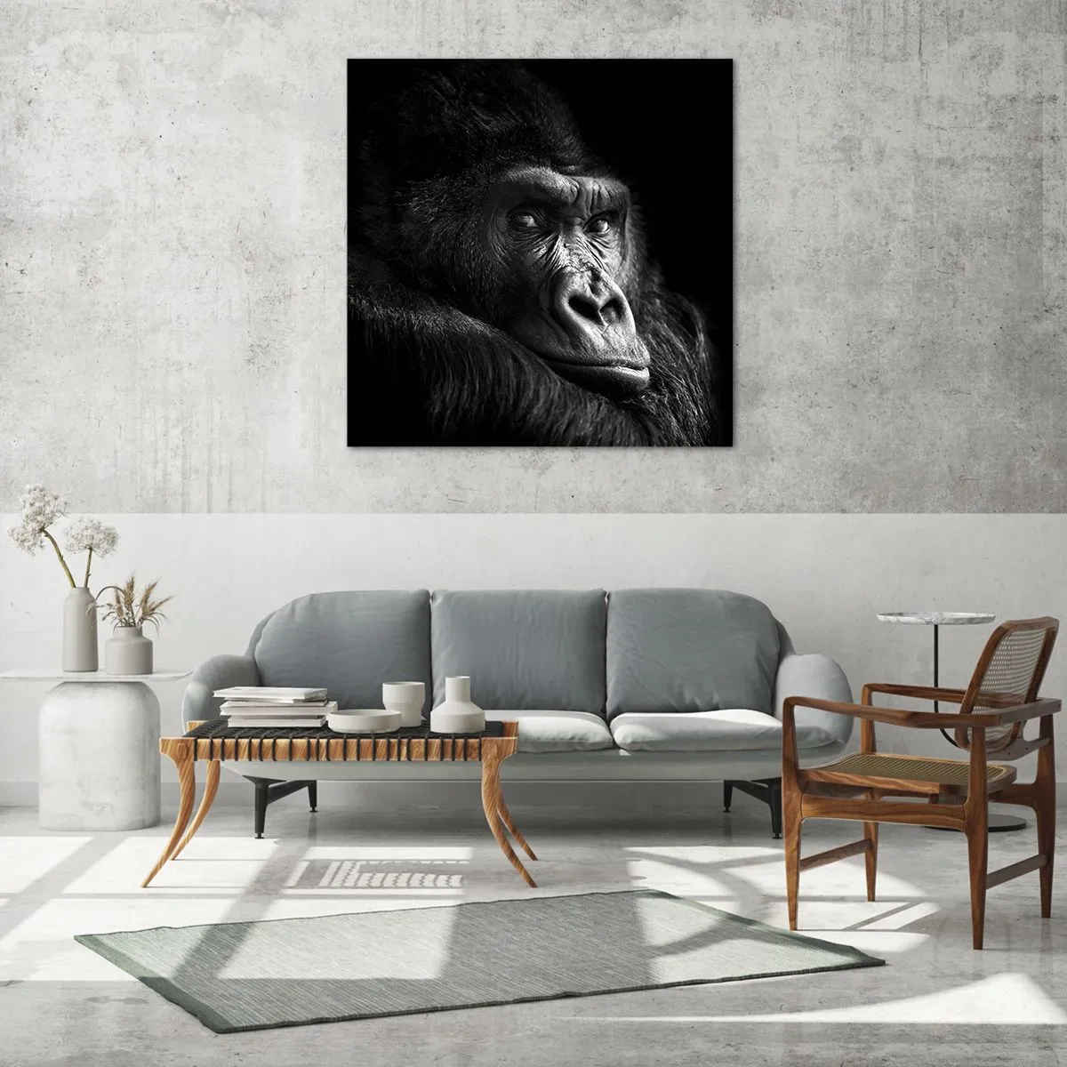 Impression sur verre - Image sur verre - Et qu'est-ce que tu regardes? - 70x70 cm