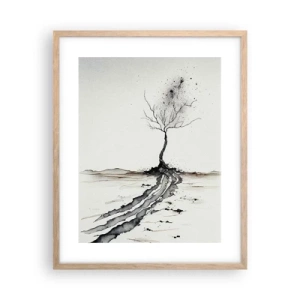 Affiche dans un chêne clair - Poster - Mélancolie hivernale - 40x50 cm