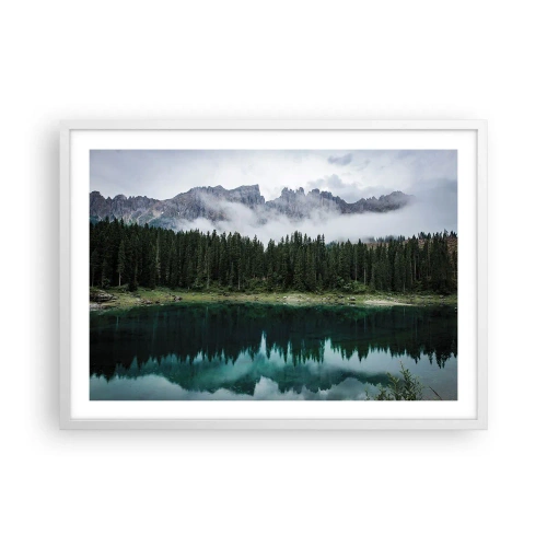 Affiche dans un cadre blanc - Poster - Chut, chut, ne réveillons pas l'eau qui dort - 70x50 cm