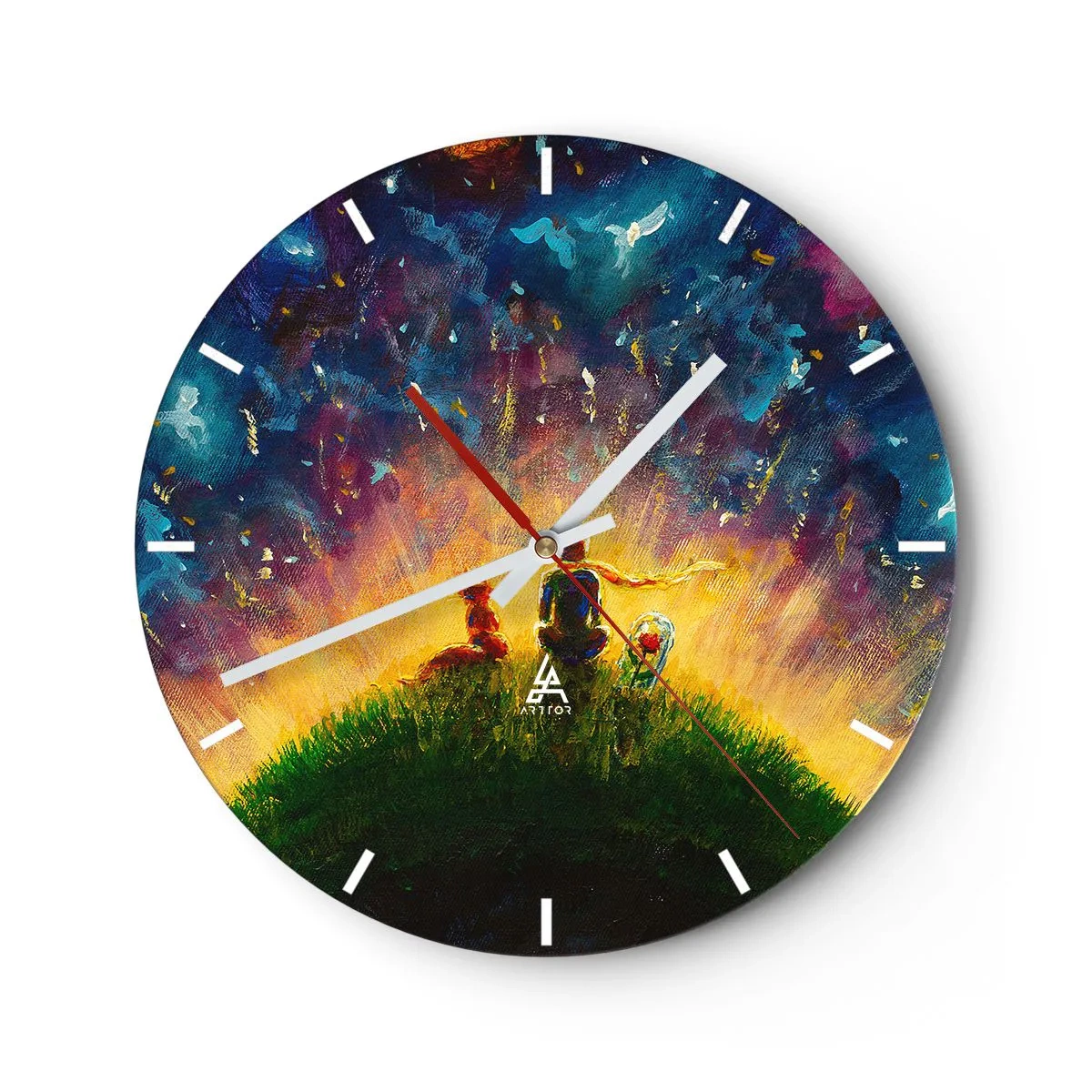 Horloge murale - Pendule murale - Amour et amitié - le monde entier - 40x40 cm