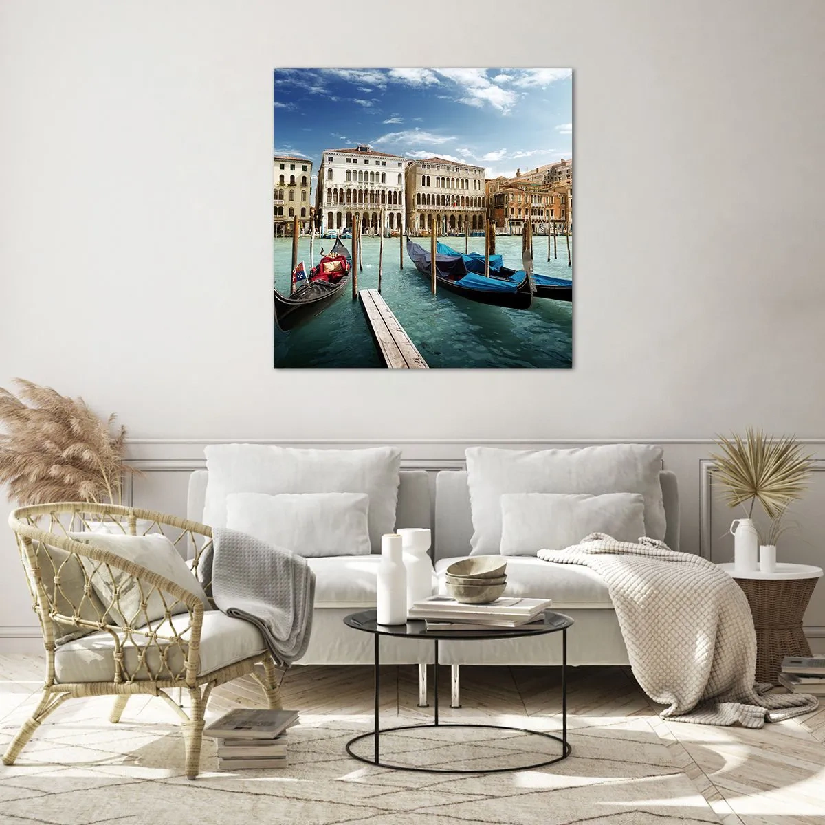 Impression sur verre - Image sur verre - Palace bleu ciel - 50x50 cm