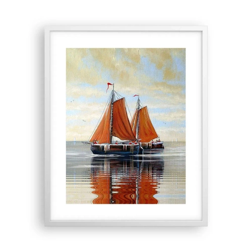 Affiche dans un cadre blanc - Poster - He, navigue, marin - 40x50 cm
