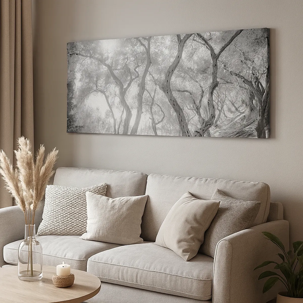 Impression sur toile - Image sur toile - Dans l'oliveraie - 30x30 cm