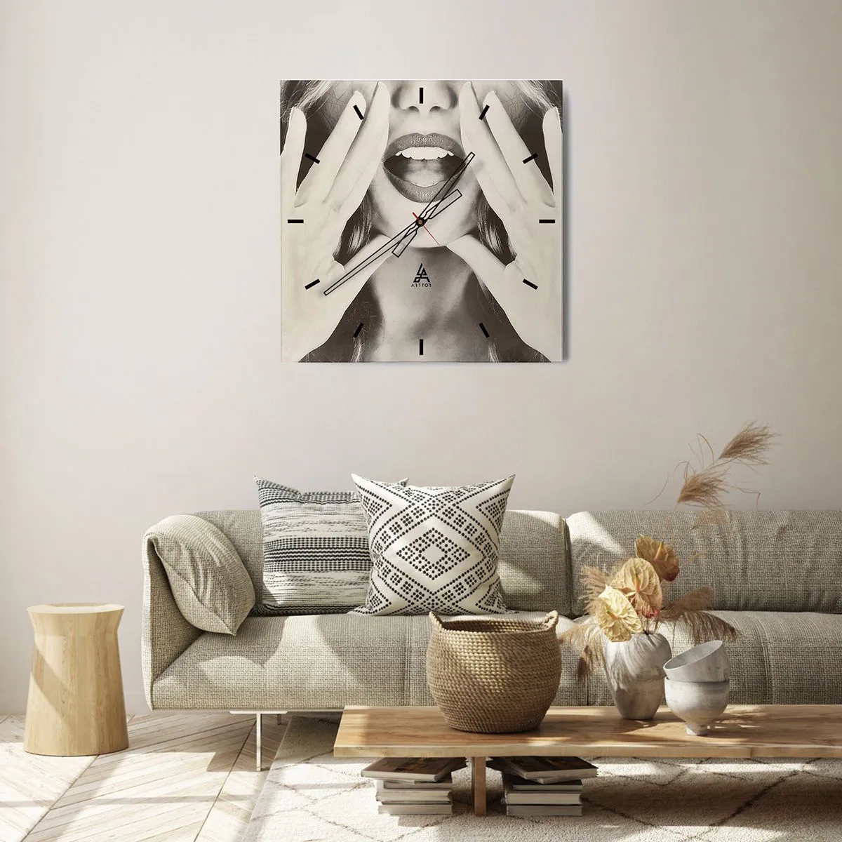 Horloge murale - Pendule murale - J'arrive! - 40x40 cm