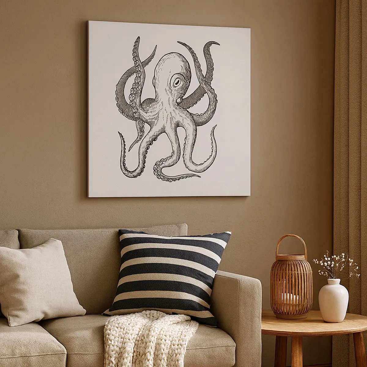 Impression sur toile - Image sur toile - Dansant avec les vagues - 30x30 cm