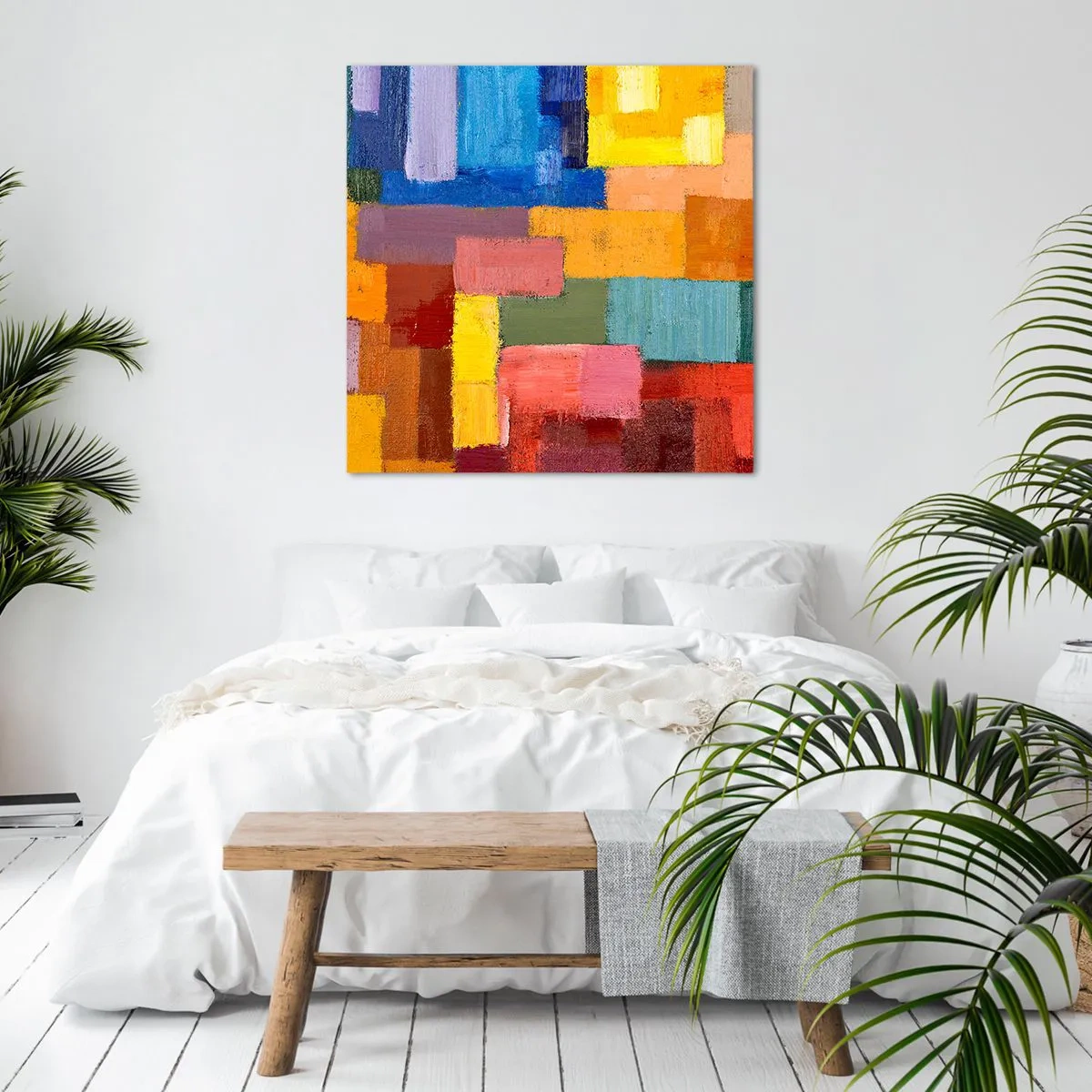 Impression sur toile - Image sur toile - Chacun est différent, tout est coloré - 30x30 cm