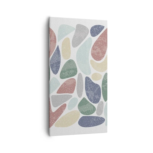 Impression sur toile - Image sur toile - Une mosaïque de couleurs poudrées - 55x100 cm