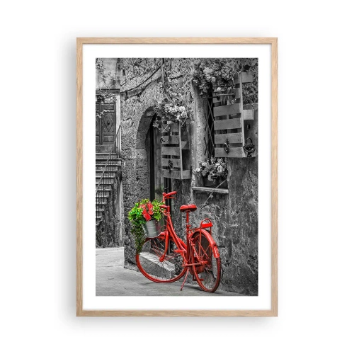 Affiche dans un chêne clair - Poster - Ruelle toscane - 50x70 cm