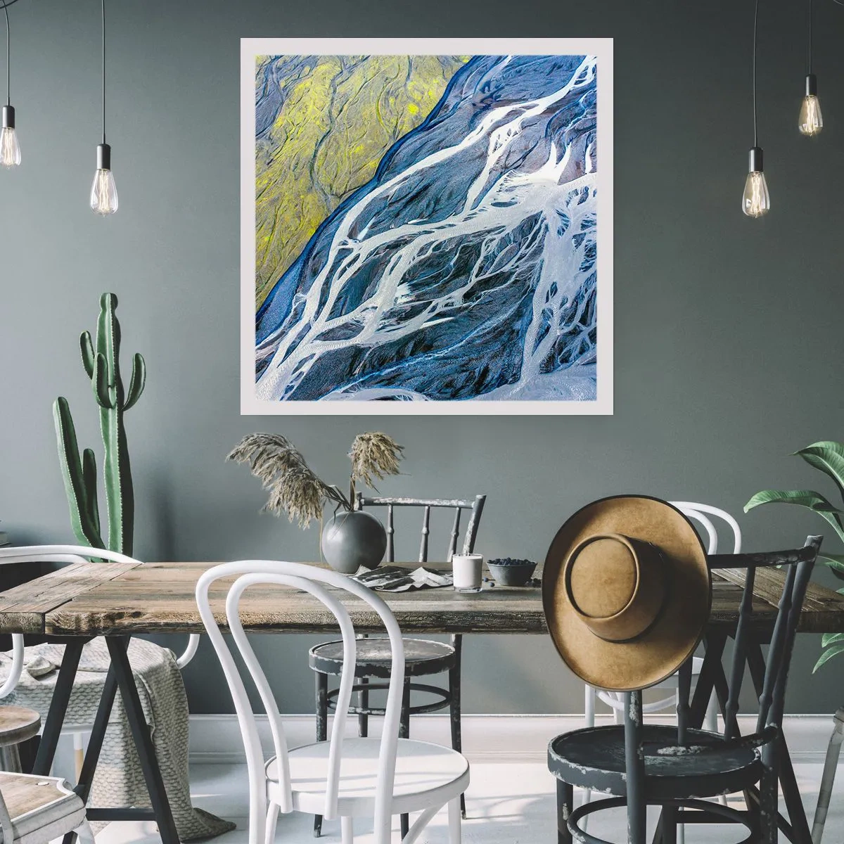 Affiche - Poster - Peintures rupestres de la nature - 60x60 cm