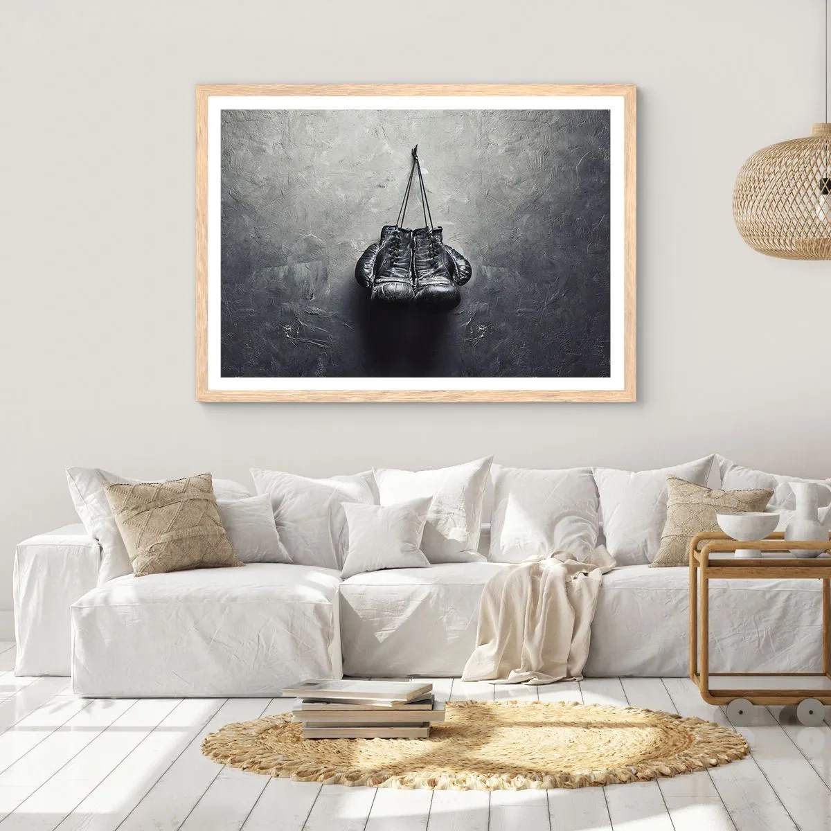 Affiche dans un chêne clair - Poster - Un temps pour se battre et un temps pour la paix - 91x61 cm