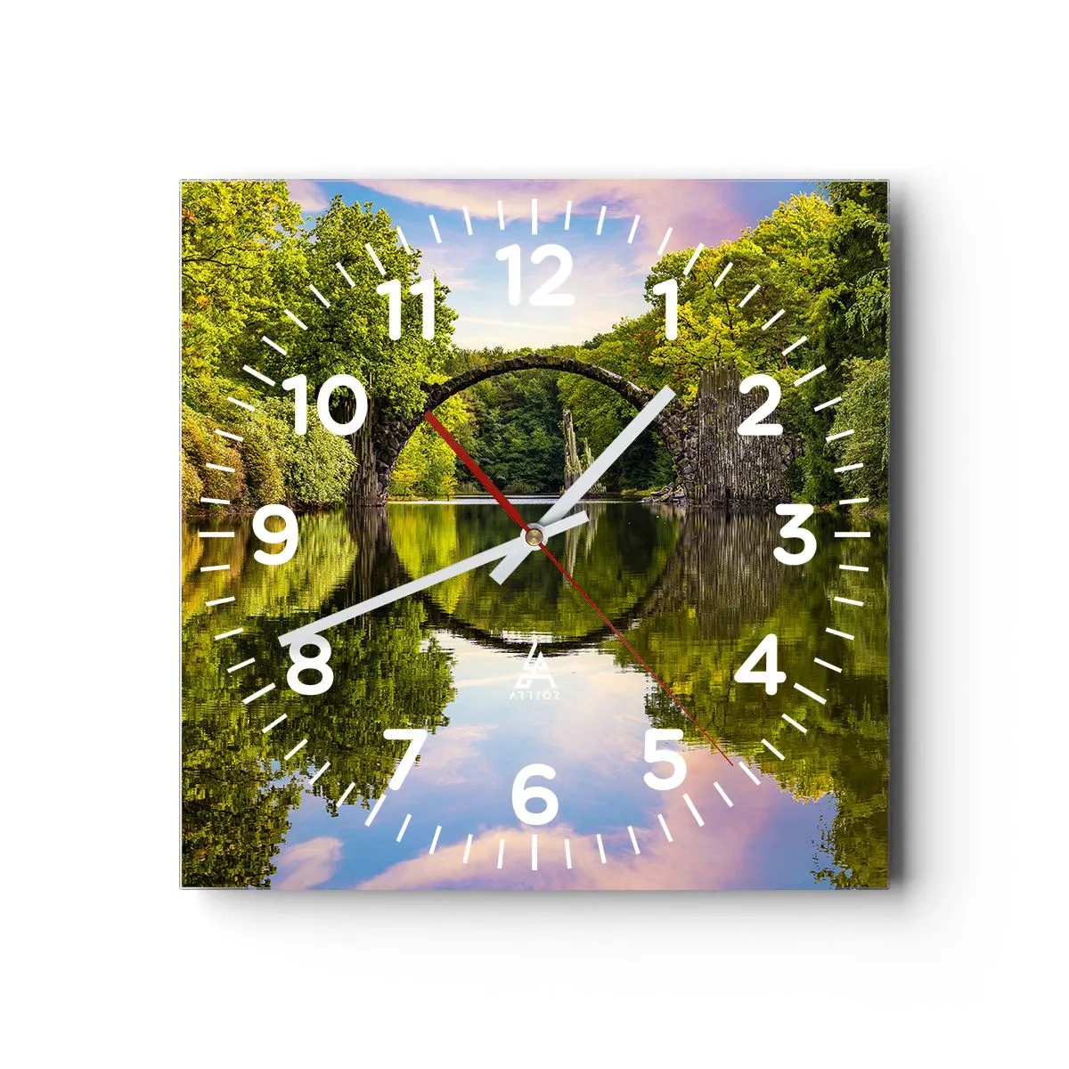 Horloge murale - Pendule murale - À la jonction de deux mondes - 40x40 cm