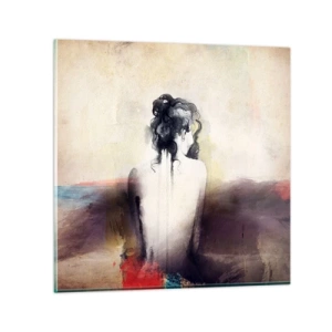 Impression sur verre - Image sur verre - Lignes lisses, formes ovales - 40x40 cm