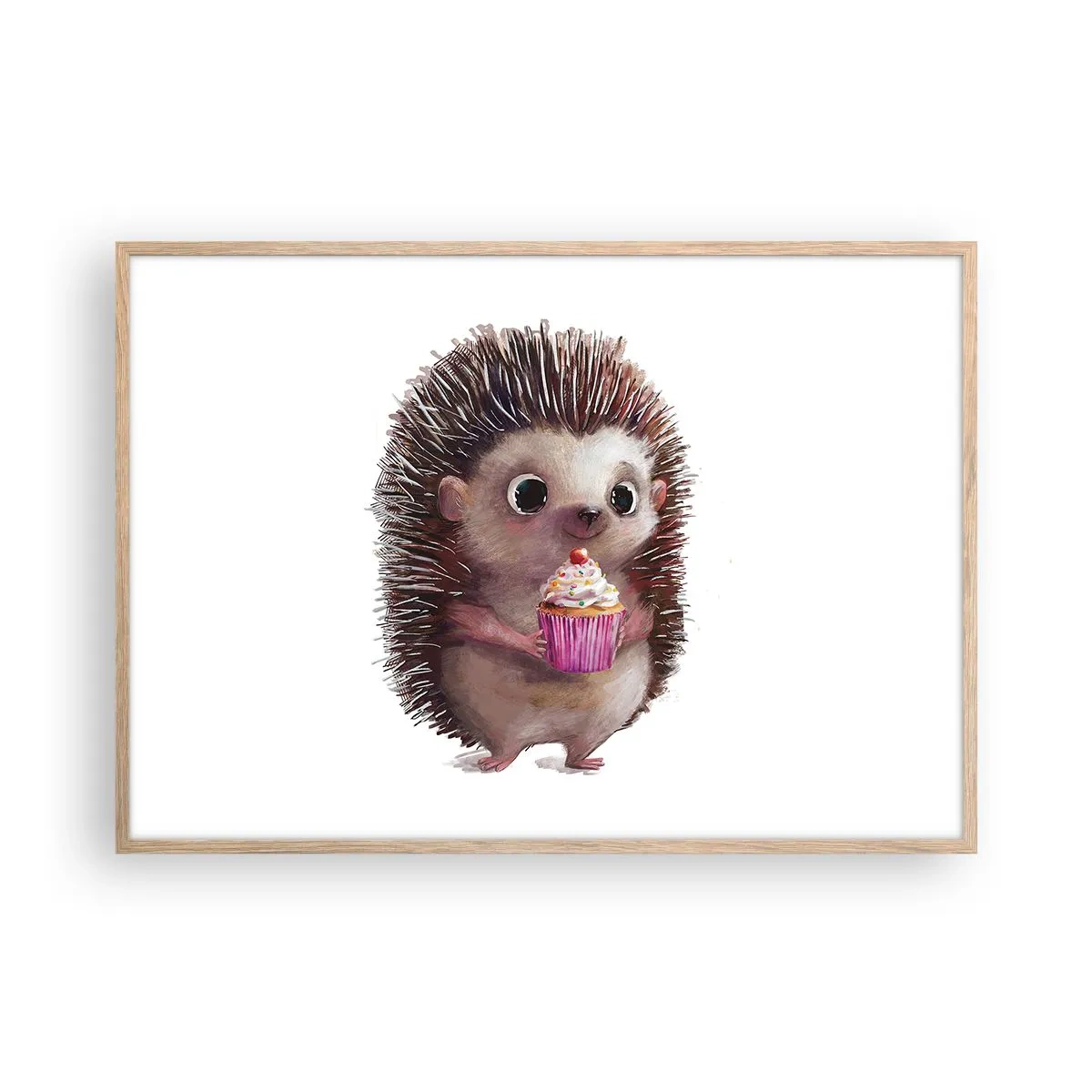 Affiche dans un chêne clair - Poster - La fête c'est tous les jours - 100x70 cm