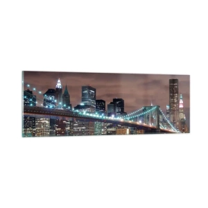 Impression sur verre - Image sur verre - Lumières des grandes villes - 90x30 cm