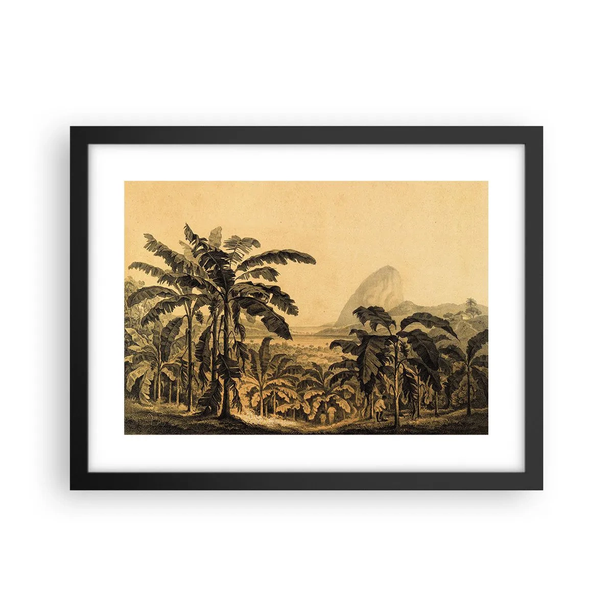 Affiche dans un cadre noir - Poster - Dans un climat colonial - 40x30 cm