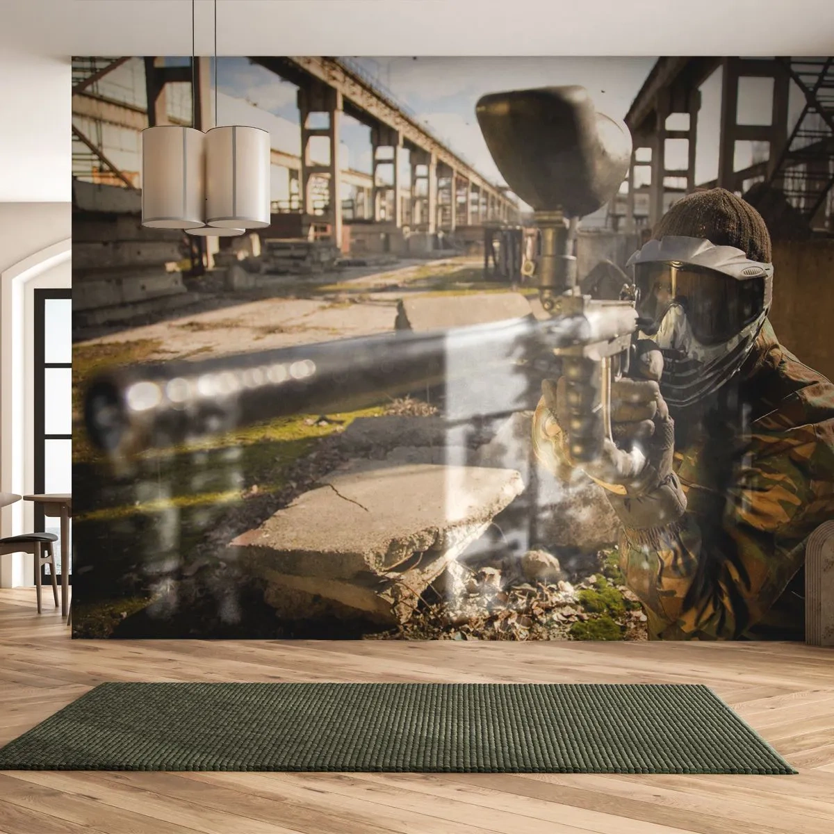 Papier peint sur mesure Premium Sand - Et vous pouvez devenir un héros - Paintball, sport, Militaire