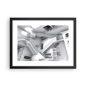 Affiche dans un cadre noir - Poster - Paradoxes spatiaux - 40x30 cm