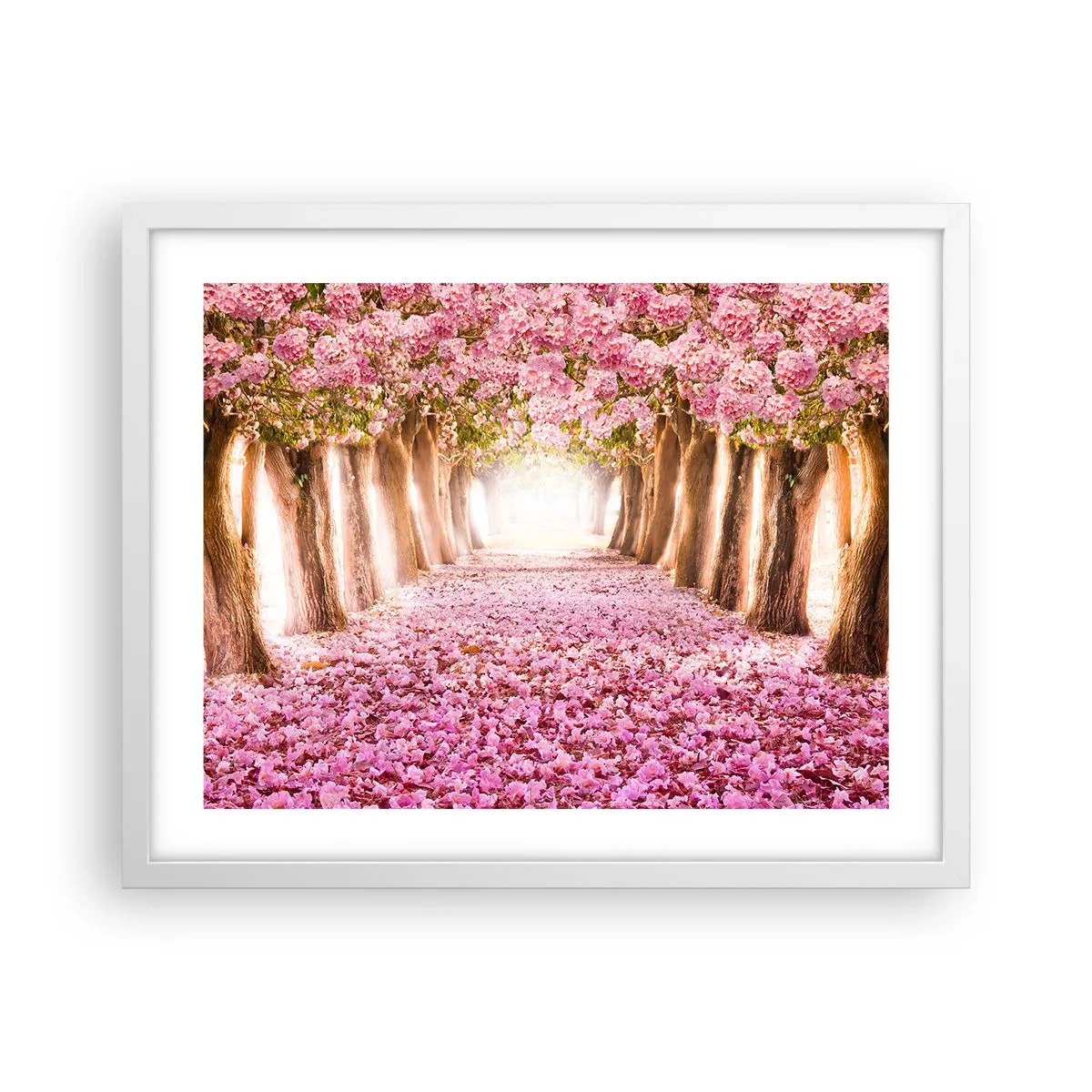 Affiche dans un cadre blanc - Poster - La route du paradis - 50x40 cm