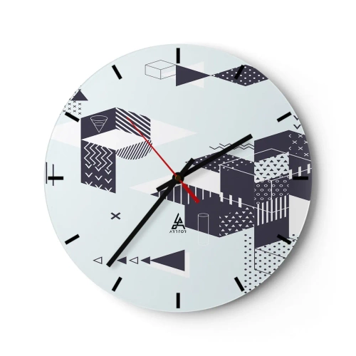Horloge murale - Pendule murale - Dans l'âme d'un mathématicien - 40x40 cm