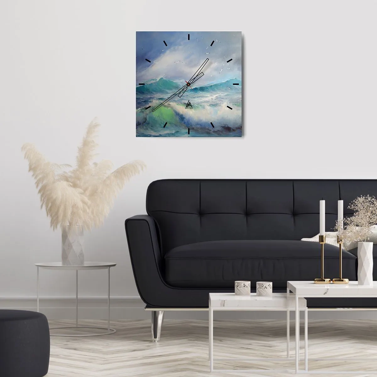 Horloge murale - Pendule murale - "Le tourbillon hurlait de triomphe..." - 30x30 cm