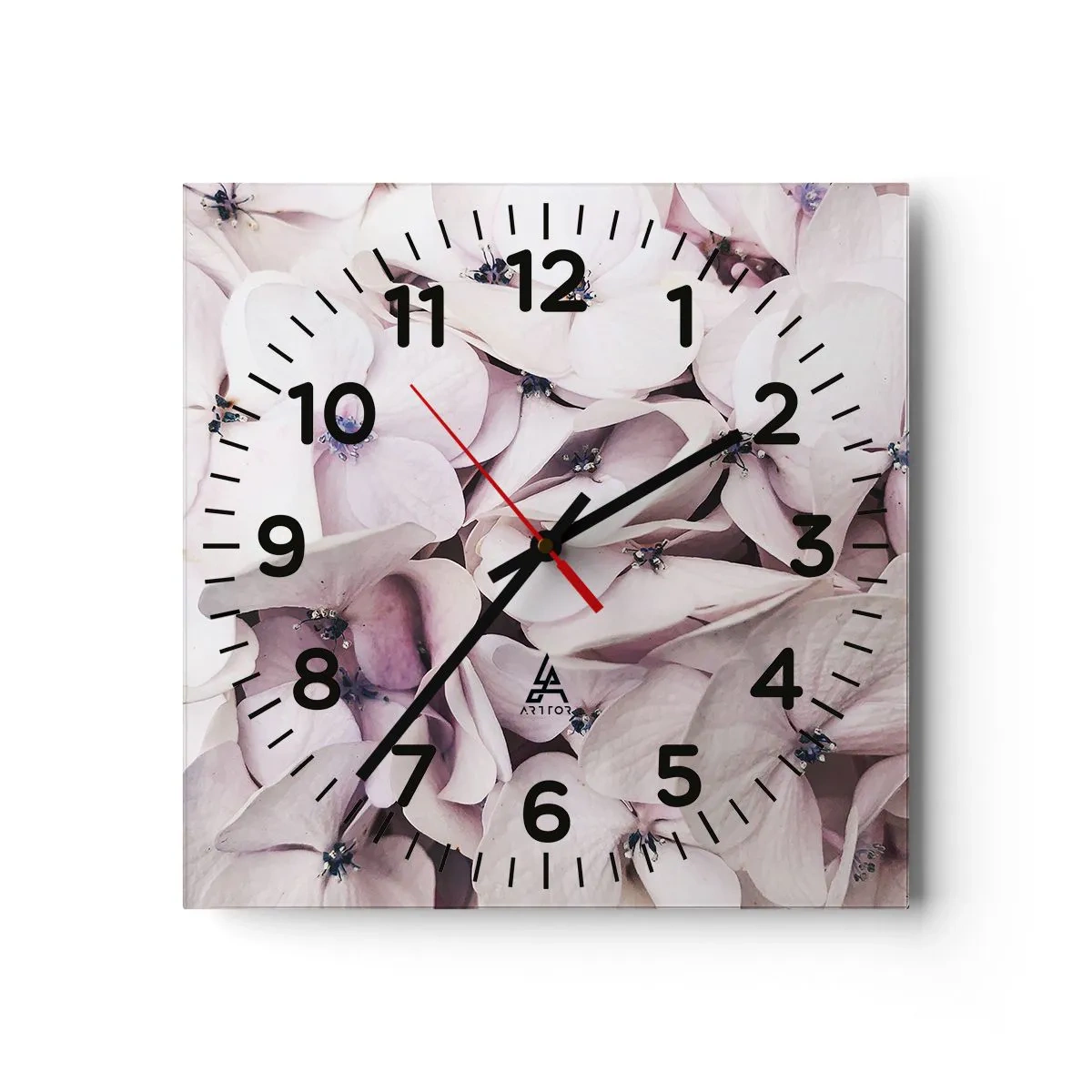 Horloge murale - Pendule murale - Dans un flot de fleurs - 30x30 cm