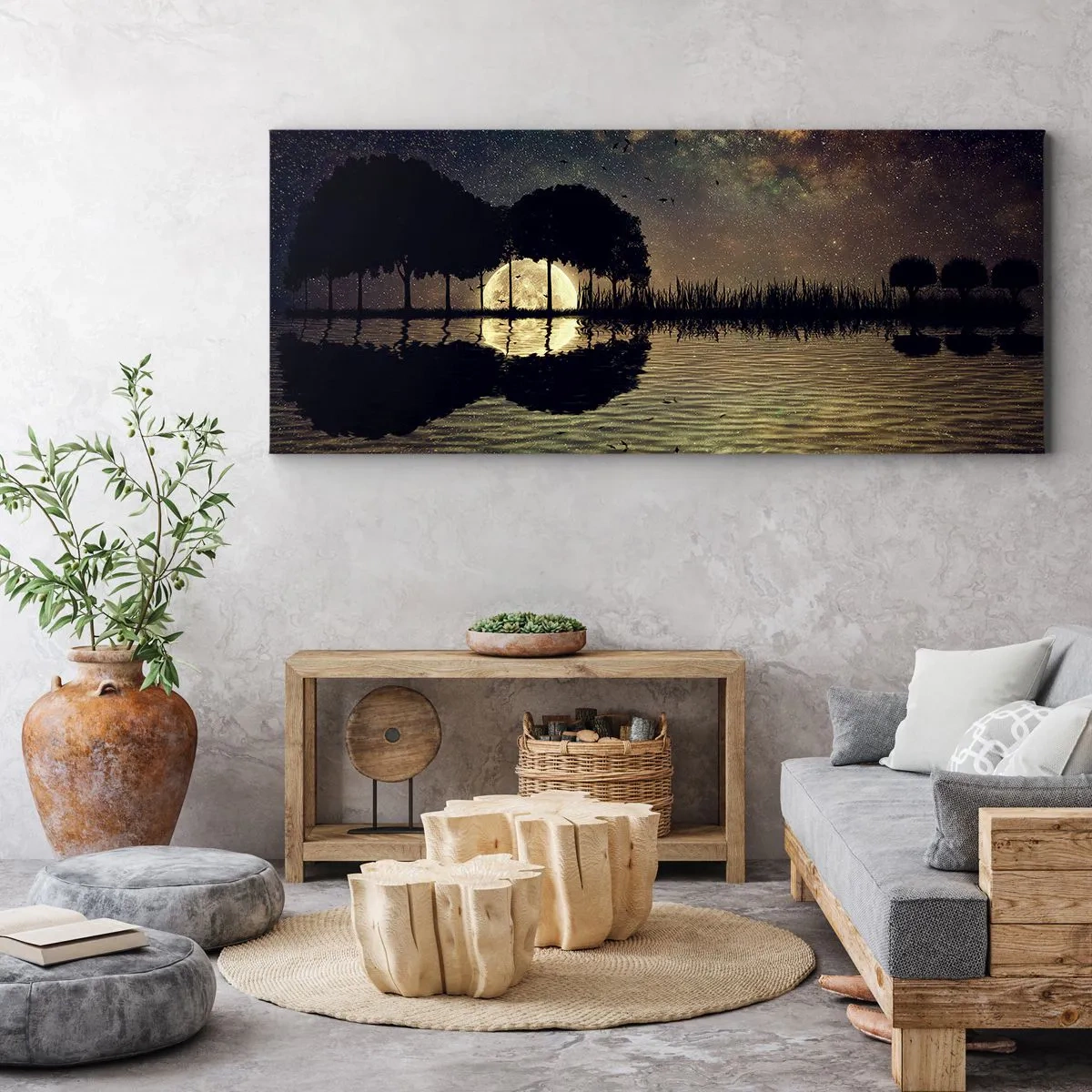 Impression sur toile - Image sur toile - Nuit au bout du monde - 90x30 cm