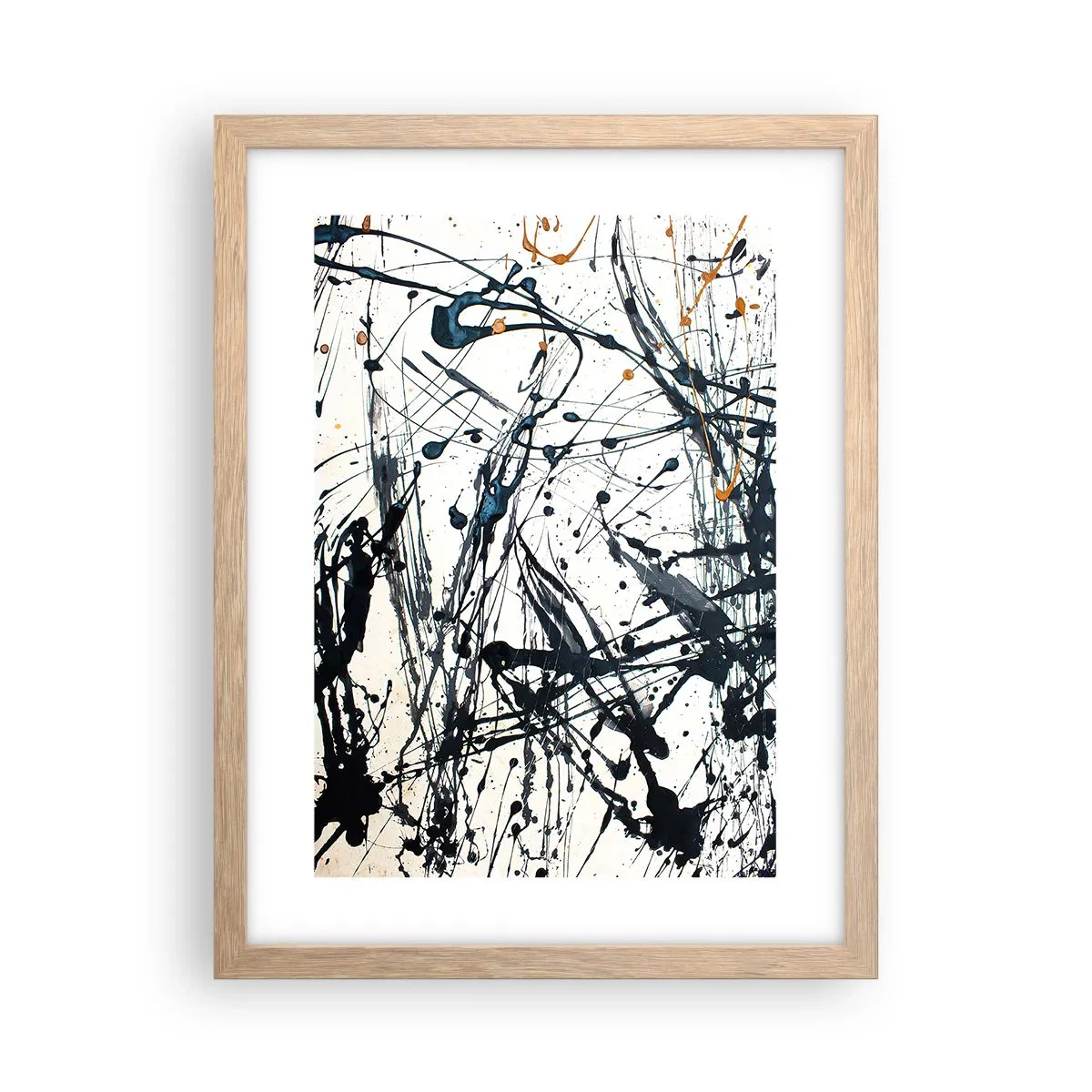 Affiche dans un chêne clair - Poster - Abstraction expressionniste - 30x40 cm