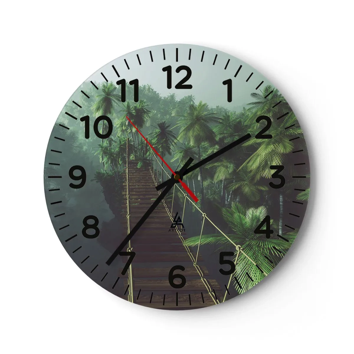 Horloge murale - Pendule murale - Au fil de la verdure - 30x30 cm