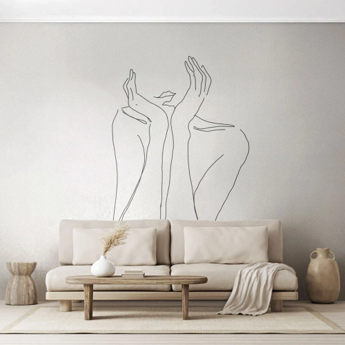 Papier Peint Autocollant Deluxe Sticker - De quoi rêvent les femmes - Femme, Graphique, Morceau - 100x70 cm