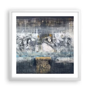 Affiche dans un cadre blanc - Poster - Comme sur la glace, comme après décembre - 50x50 cm