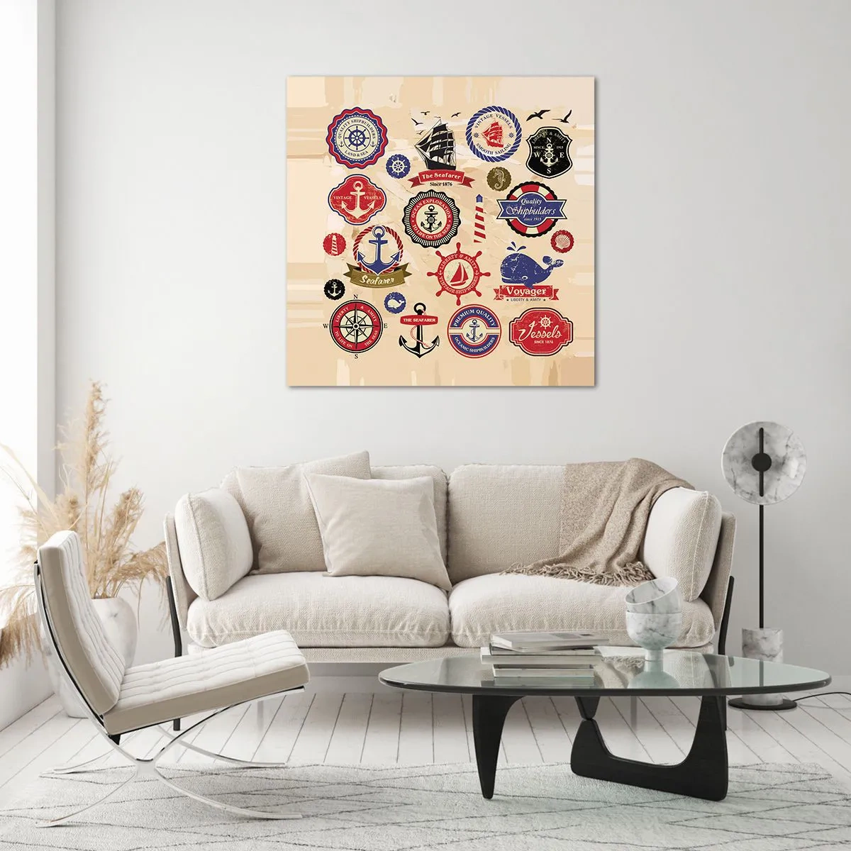 Impression sur verre - Image sur verre - La fraternité de la voile - 60x60 cm