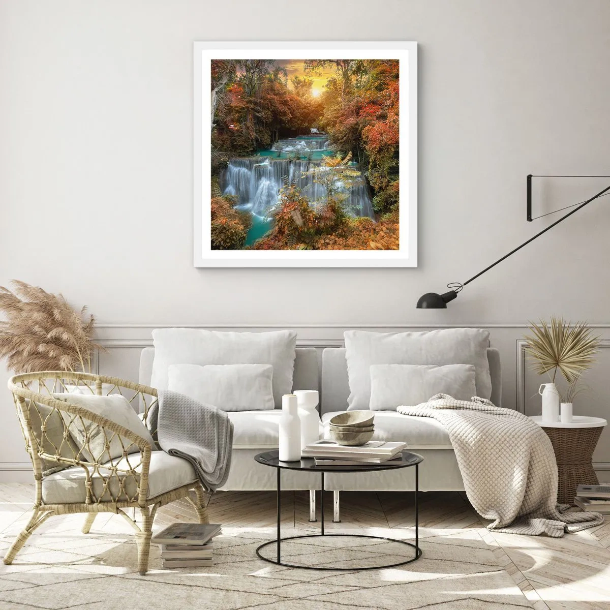 Affiche dans un cadre blanc - Poster - Trésor caché de la forêt - 30x30 cm